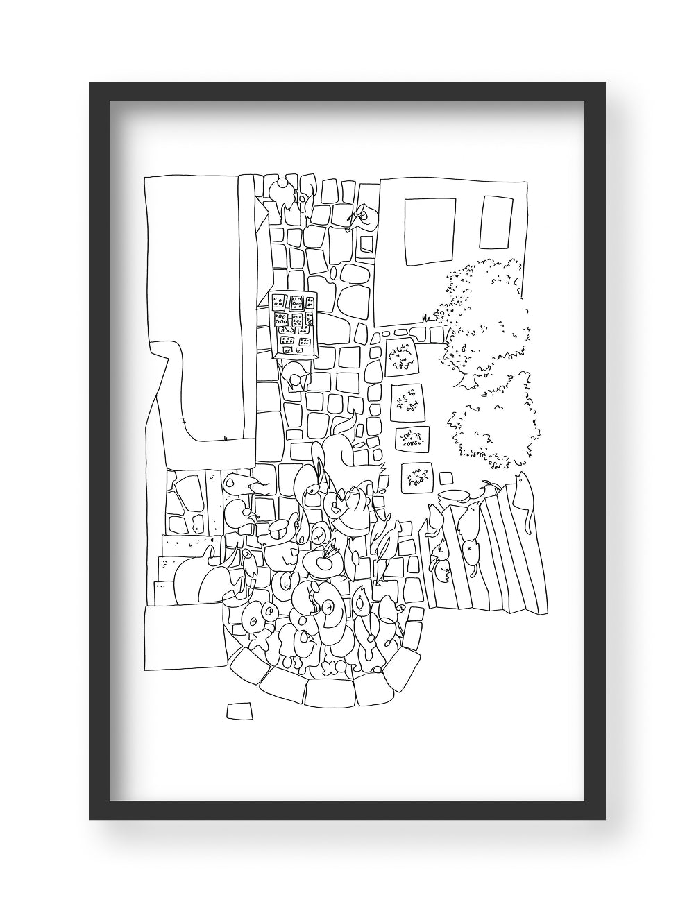 Crowd in Diocletian's Street in Split